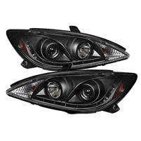 2002 - 2006 Toyota Camry Projector DRL Headlights - Black