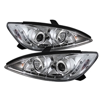 2002 - 2006 Toyota Camry Projector DRL Headlights - Chrome