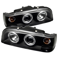 1993 - 1997 Volvo 850 Projector LED Halo Headlights - Black