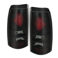 2000 - 2002 Chevy Silverado HD Euro Style Tail Lights - Black/Smoke