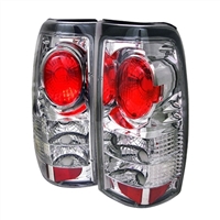 2000 - 2002 Chevy Silverado HD Euro Style Tail Lights - Chrome