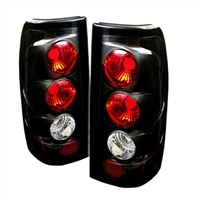 2000 - 2002 Chevy Silverado HD Euro Style Tail Lights G2 Version - Black