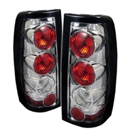 2000 - 2002 Chevy Silverado HD Euro Style Tail Lights G2 Version - Chrome