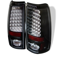 2000 - 2002 Chevy Silverado HD LED Tail Lights - Black