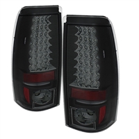 2000 - 2002 Chevy Silverado HD LED Tail Lights - Black/Smoke