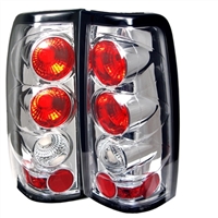 2003 - 2007 Chevy Silverado HD Euro Style Tail Lights - Chrome