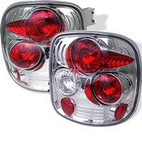 1999 - 2004 GMC Sierra Stepside Euro Style Tail Lights - Chrome