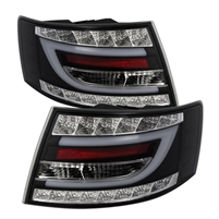 2005 - 2008 Audi A6 4Dr Light Bar LED Tail Lights - Black