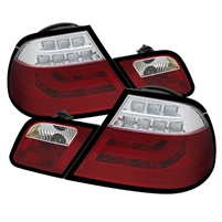 2000 - 2003 BMW 3-Series E46 2Dr Coupe Light Bar LED Tail Lights - Red/Clear