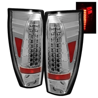 2002 - 2006 Chevy Avalanche LED Tail Lights - Chrome