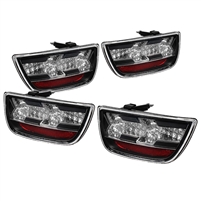 2010 - 2013 Chevy Camaro LED Tail Lights - Black