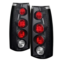 1988 - 1998 GMC C/K Series Euro Style Tail Lights - Black