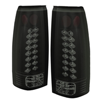 1988 - 1998 GMC C/K Series LED Tail Lights - Black/Smoke