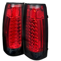 1999 - 2000 Cadillac Escalade LED Tail Lights - Red/Smoke