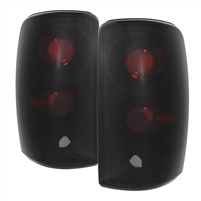 2000 - 2006 Chevy Suburban (Lift Gate) Euro Style Tail Lights - Black/Smoke