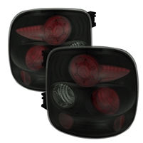 1999 - 2004 Chevy Silverado Stepside Euro Style Tail Lights - Black/Smoke