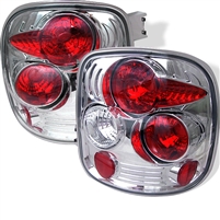 1999 - 2004 Chevy Silverado Stepside Euro Style Tail Lights - Chrome