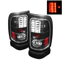 1994 - 2001 Dodge Ram 1500 LED Tail Lights - Black