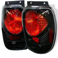 1997 - 2001 Mercury Mountaineer Euro Style Tail Lights - Black