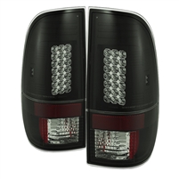 1997 - 2003 Ford F-150 Styleside LED Tail Lights - Black/Smoke