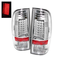 2008 - 2010 Ford Super Duty LED Tail Lights - Chrome