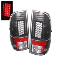 2011 - 2016 Ford Super Duty LED Tail Lights - Black