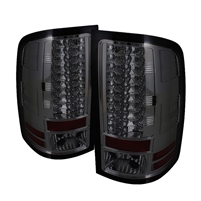 2007 - 2013 GMC Sierra LED Tail Lights - Smoke