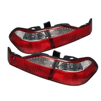 1998 - 2000 Honda Accord 4Dr Euro Style Tail Lights - Red/Clear