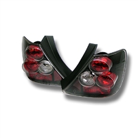 2003 - 2005 Honda Civic Si HB Euro Style Tail Lights - Black