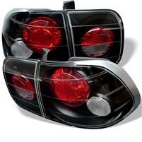 1996 - 1998 Honda Civic 4Dr Euro Style Tail Lights - Black