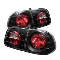 1999 - 2000 Honda Civic 4Dr Euro Style Tail Lights - Black