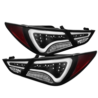 2011 - 2014 Hyundai Sonata Light Bar LED Tail Lights - Black