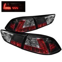 2008 - 2017 Mitsubishi Lancer 4Dr LED Tail Lights - Black