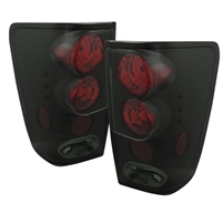 2004 - 2014 Nissan Titan Euro Style Tail Lights - Black/Smoke