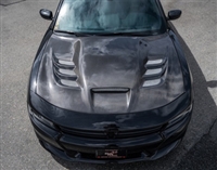 2015 - 2023 Dodge Charger A80 Style Carbon Fiber Hood - TruFiber