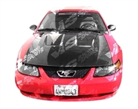 1994 - 1998 Ford Mustang Heat Extractor Carbon Fiber Hood - VIS Racing