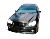 2001 - 2007 Mercedes C-Class 4Dr OEM Style Carbon Fiber Hood - VIS Racing