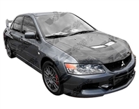 2003 - 2005 Mitsubishi EVO VIII Invader2 Style Carbon Fiber Hood - VIS Racing