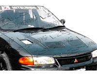 1993 - 1996 Mitsubishi Mirage 4Dr EVO 3 Style Carbon Fiber Hood - VIS Racing