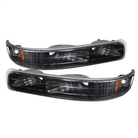 2000 - 2002 Chevy Silverado HD Bumper Lights - Black