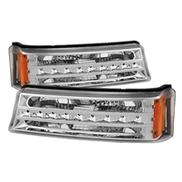 2002 - 2006 Chevy Avalanche (W/O Body Cladding) LED Bumper Lights - Chrome