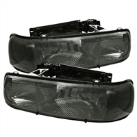 2000 - 2002 Chevy Silverado HD Crystal Headlights - Smoke