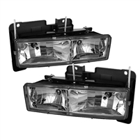 1992 - 1994 GMC Jimmy Crystal Headlights - Chrome