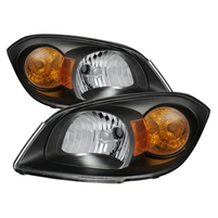 2005 - 2010 Chevy Cobalt Crystal Headlights - Black