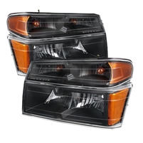 2004 - 2012 Chevy Colorado OEM Style Headlights + Bumper Lights - Black