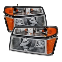 2004 - 2012 GMC Canyon OEM Style Headlights + Bumper Lights - Chrome