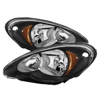 2006 - 2010 Chrysler PT Cruiser Crystal Headlights - Black