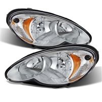 2006 - 2010 Chrysler PT Cruiser Crystal Headlights - Chrome