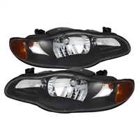 2000 - 2005 Chevy Monte Carlo Crystal Headlights - Black