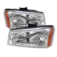 2003 - 2007 Chevy Silverado HD Crystal Headlights - Chrome